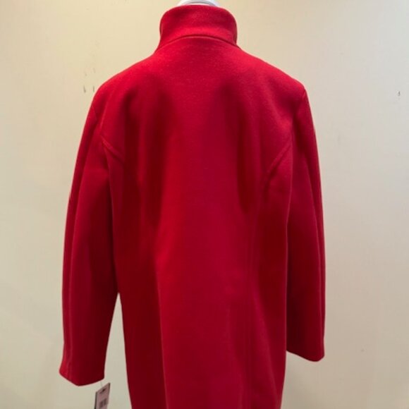 NWT Women's Nine West Red Overcoat Sz XL - Picture 6 of 12